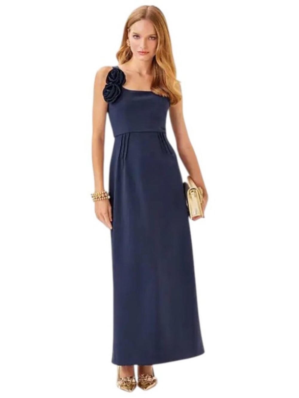 Lilly Pulitzer Jade Rosette Detail Maxi Dress-Size 6